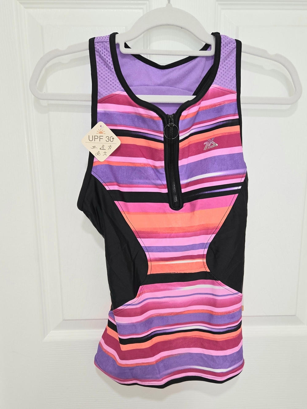 ZeroXposur Women's Sun Smart UPF 30+ Scuba Tankini Top (E98134) Size S NWT